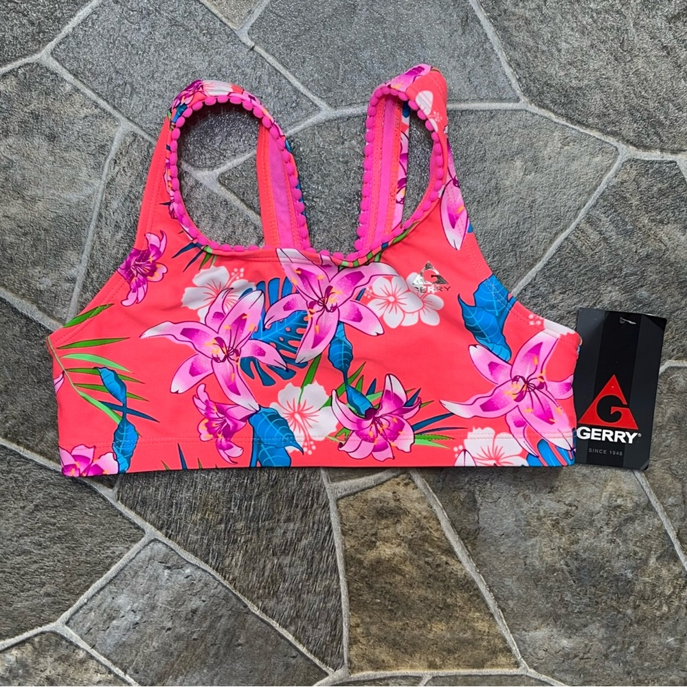 Gerry Tropical Print Girl’s Bikini Top
